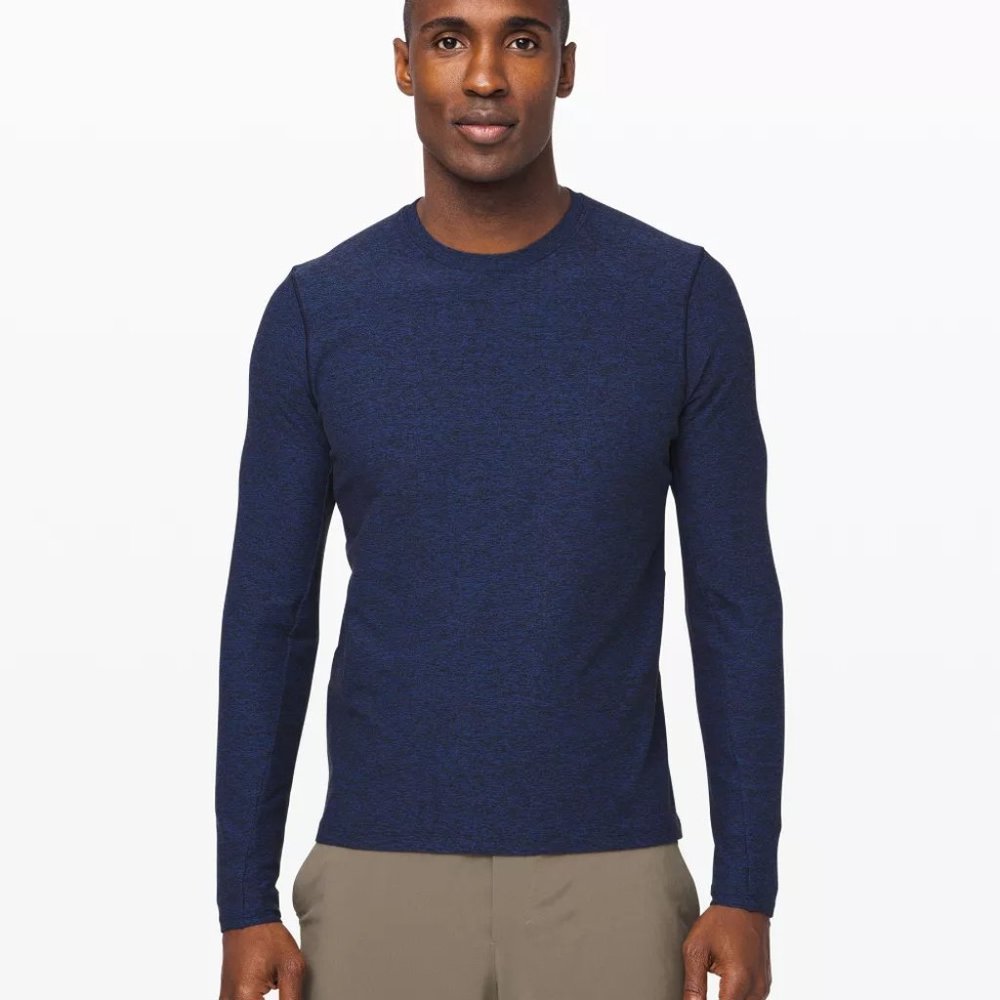 Lululemon Blue Surge Warm Long Sleeve Shirt Size L